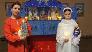 В Вологодской области в Кирилло-Белозерском монастыре вновь показали рождественский вертеп
