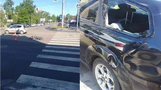 В Вологде велосипедист проигнорировал красный свет и попал под машину