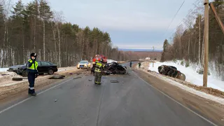 На трассе А-119 Вологодской области погиб водитель, нарушив запрет на обгон