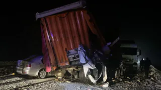 В Вологодской области столкнулись три фуры и "Шкода"