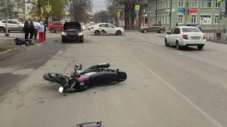 Вологодская мотоциклистка госпитализирована после столкновения с автомобилем
