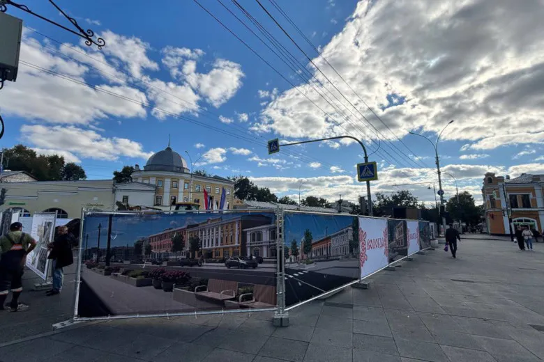Улица Мира в Вологде полностью перекрыта для транспорта из-за ремонта