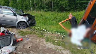 Три человека погибли в лобовом столкновении в Вологодской области