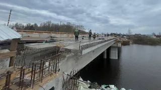 Мост в Кувшиново в Вологде готов на 70%