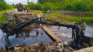 В Вологодской области начали капитальный ремонт аварийного моста через реку Ножема