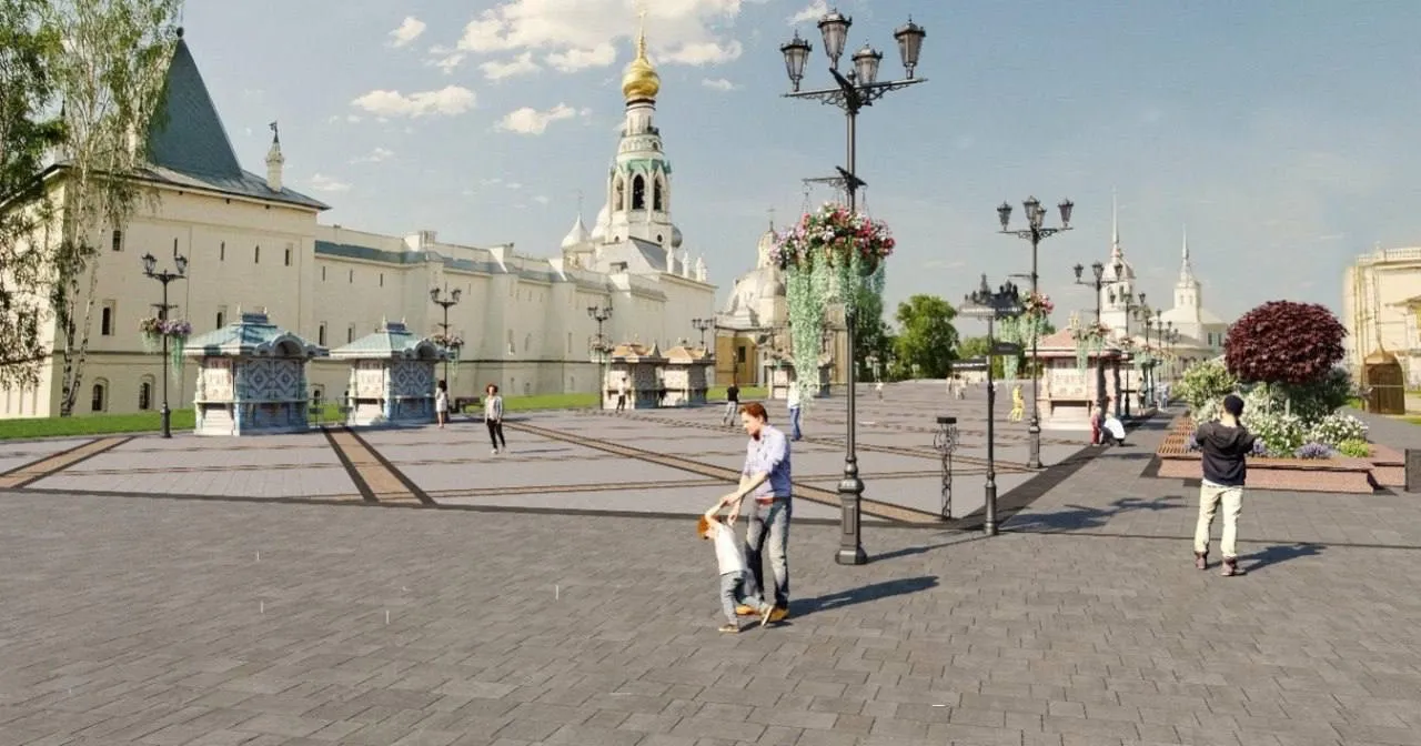 Кремлёвская площадь в Вологде преобразится: ярмарочные домики, чугунные люки и памятник Ивану Грозному