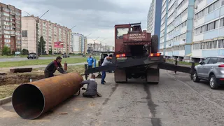 В Череповце устраняют разрыв на магистральном трубопроводе: ремонт завершится в субботу