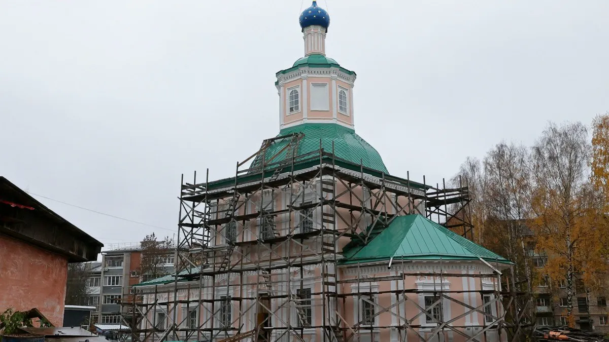 Реставрацию Владимирской церкви в Вологде планируют завершить к середине декабря
