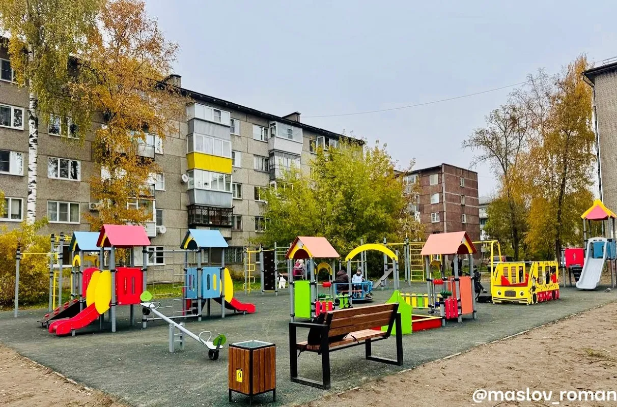 В Вологодской области открыли инновационную детскую площадку в рамках обновления городской среды