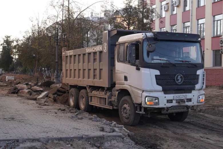 В Вологде начался ремонт дороги и тротуаров на улице Пушкинской