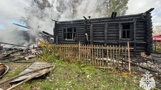 Супружеская пара эвакуировалась из загоревшегося в Вологодской области дома