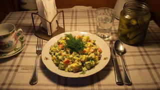 Салат из СССР, который мы зря забыли: нежный, сочный, готовится за 5 минут, а вкус реально как из детства.