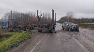 В Вологодской области по вине водителя "КамАЗа" пострадал владелец иномарки