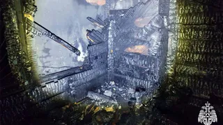 В Вологодской области из-за резки металла вспыхнул пожар