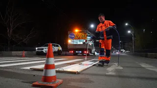 На 25 остановках Вологды появилась новая разметка для общественного транспорта