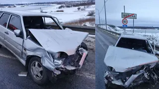 В Вологодской области "ВАЗ" врезался в дорожное ограждение